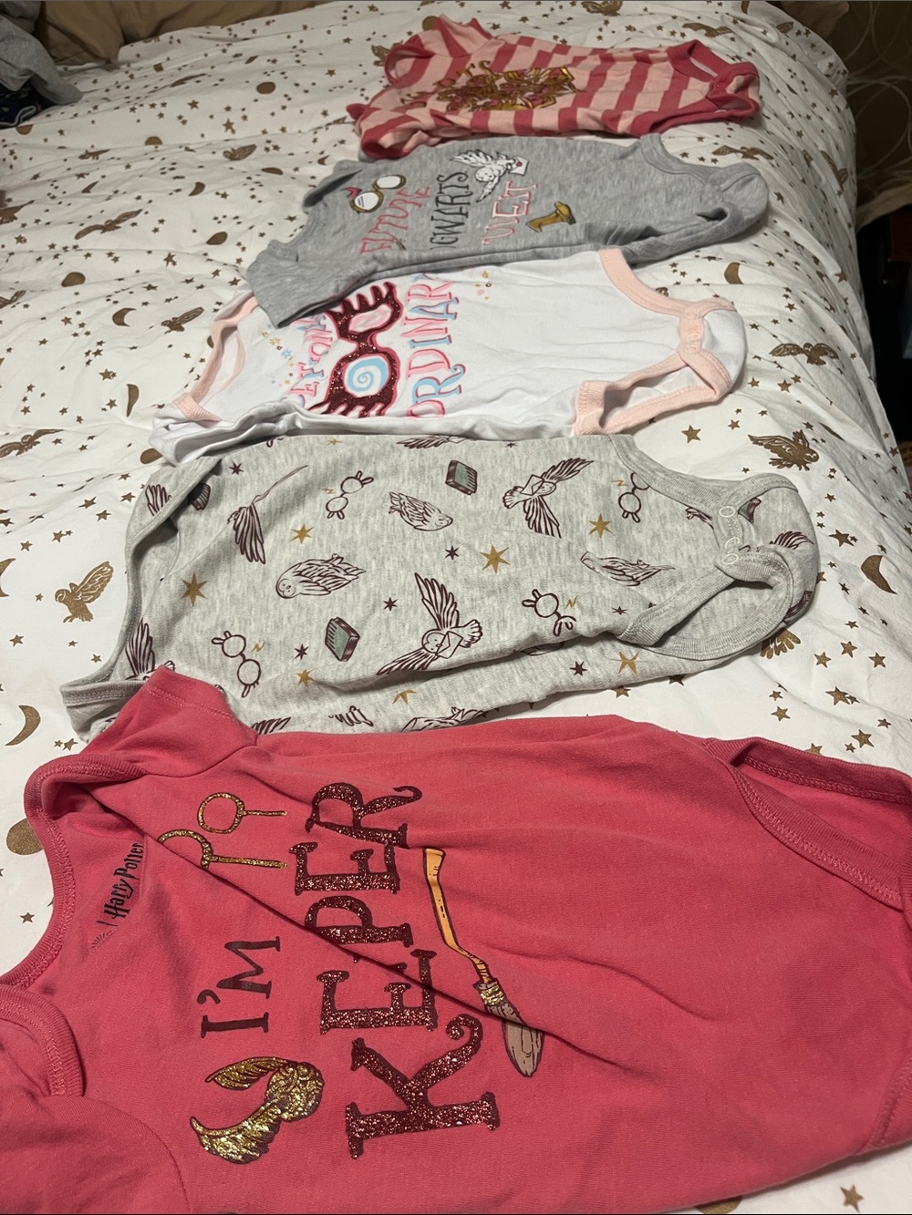 Harry Potter Girls Onesie Set, 5 Body Suits